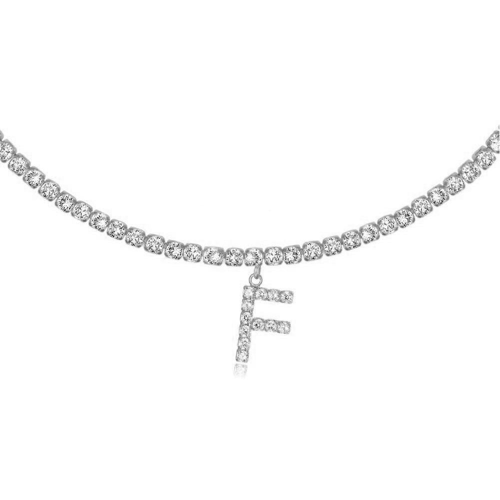 Europe And America Creative Decorative Diamond Letters Necklace Fashion Jewelry