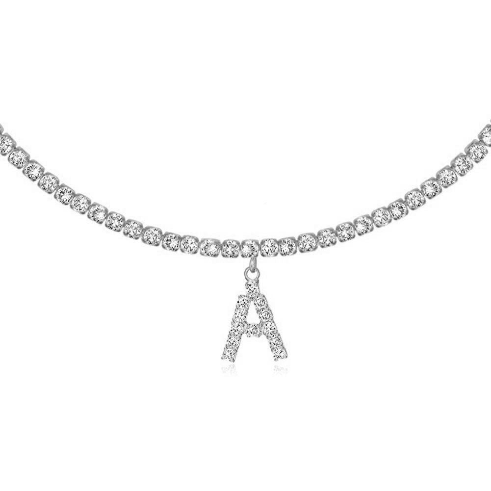 Europe And America Creative Decorative Diamond Letters Necklace Fashion Jewelry